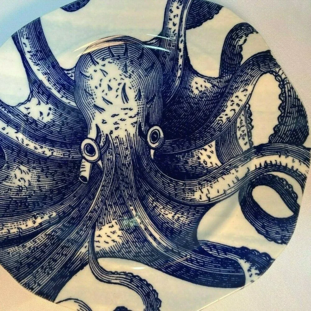 Anthropologie From the Deep Octopus 8” Salad Plate
